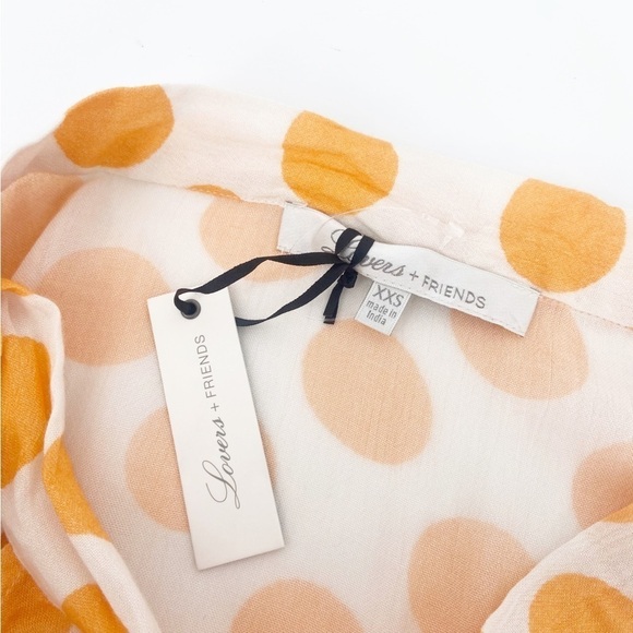 NWT Lovers + Friends Polka Dot Wrap Skirt in Golden Yellow XXS - Picture 10 of 12